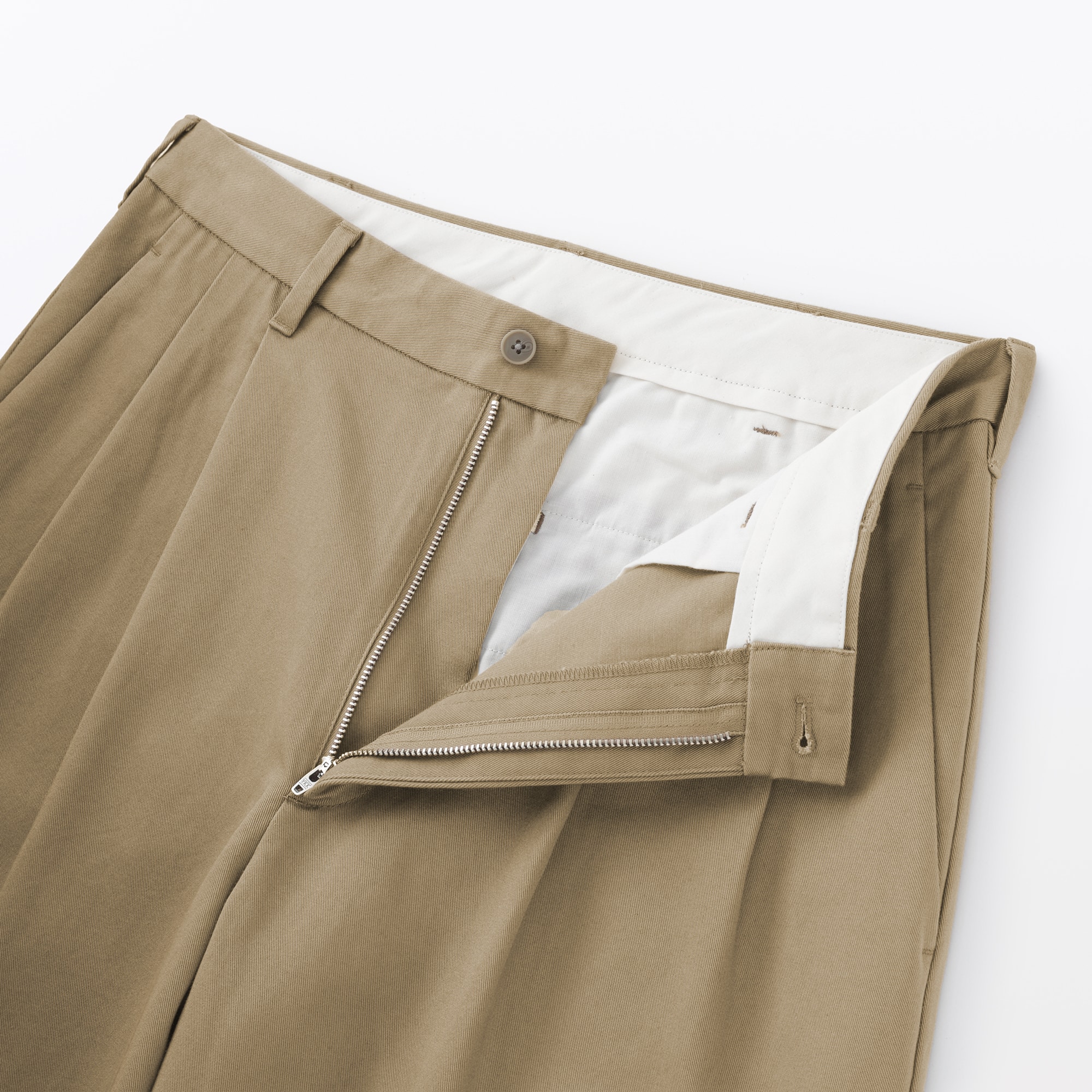 紳士　チノワイドクロップドパンツ