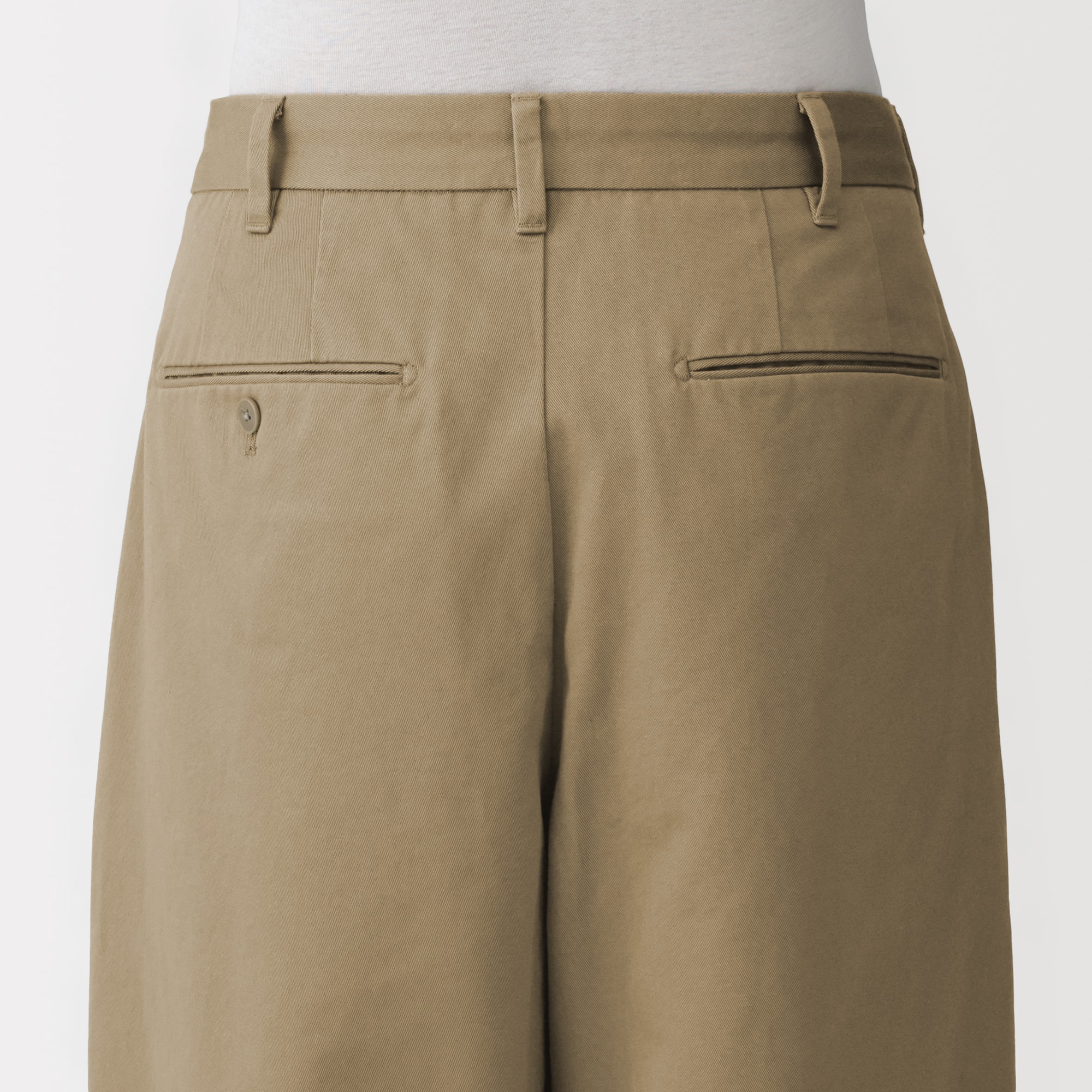 紳士　チノワイドクロップドパンツ