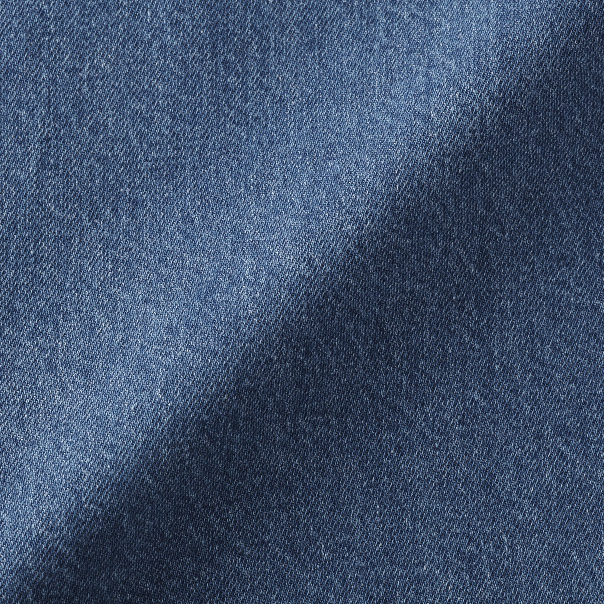 紳士　木の実から作ったカポック混デニム　結び釦ジャケット