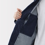 紳士　木の実から作ったカポック混デニム　結び釦ジャケット