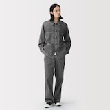 紳士　木の実から作ったカポック混デニム　結び釦ジャケット