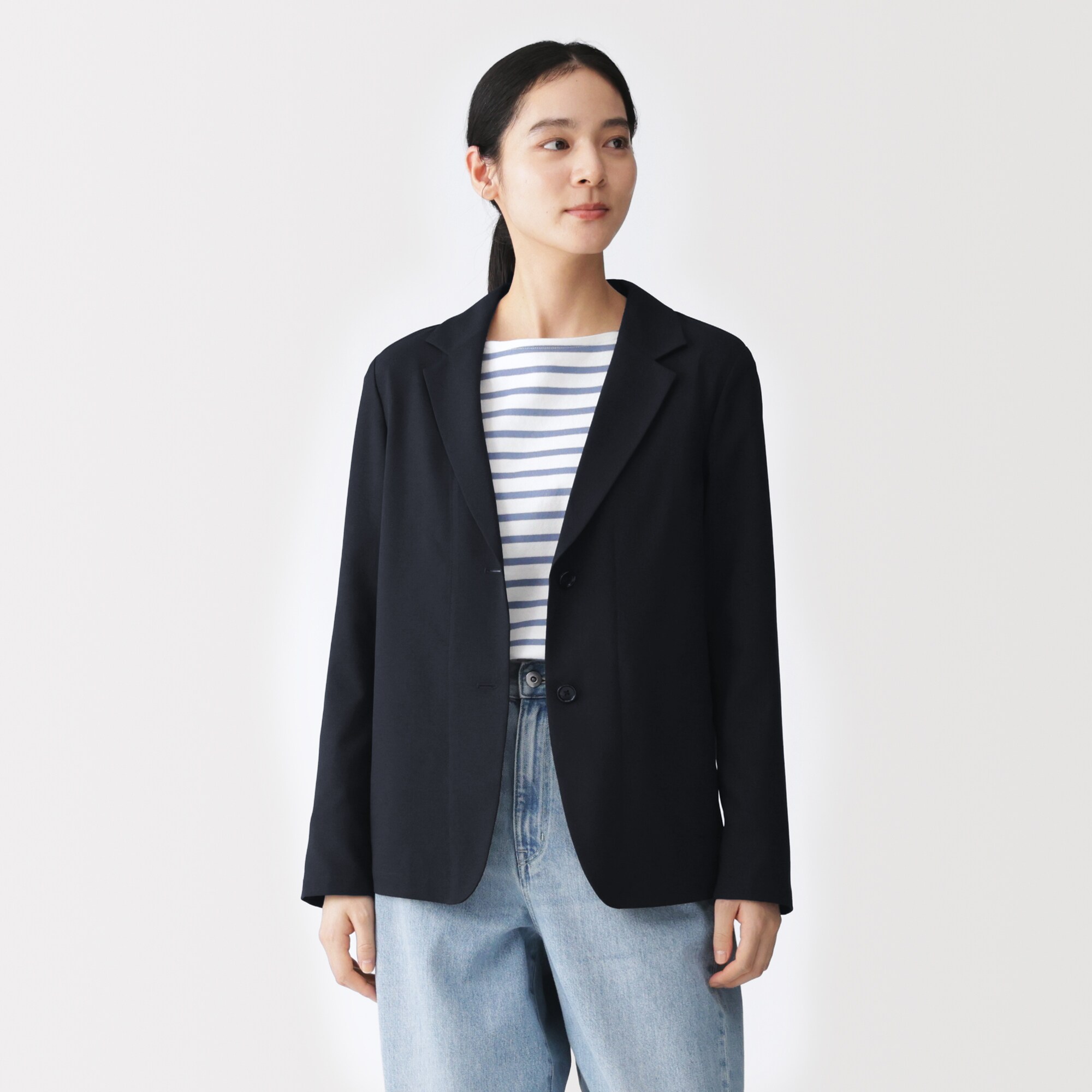 婦人　撥水　ストレッチ　テーラードジャケット