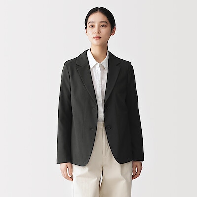 婦人　撥水　ストレッチ　テーラードジャケット