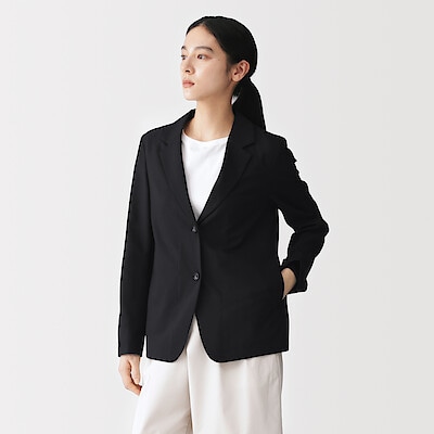 婦人　撥水　ストレッチ　テーラードジャケット