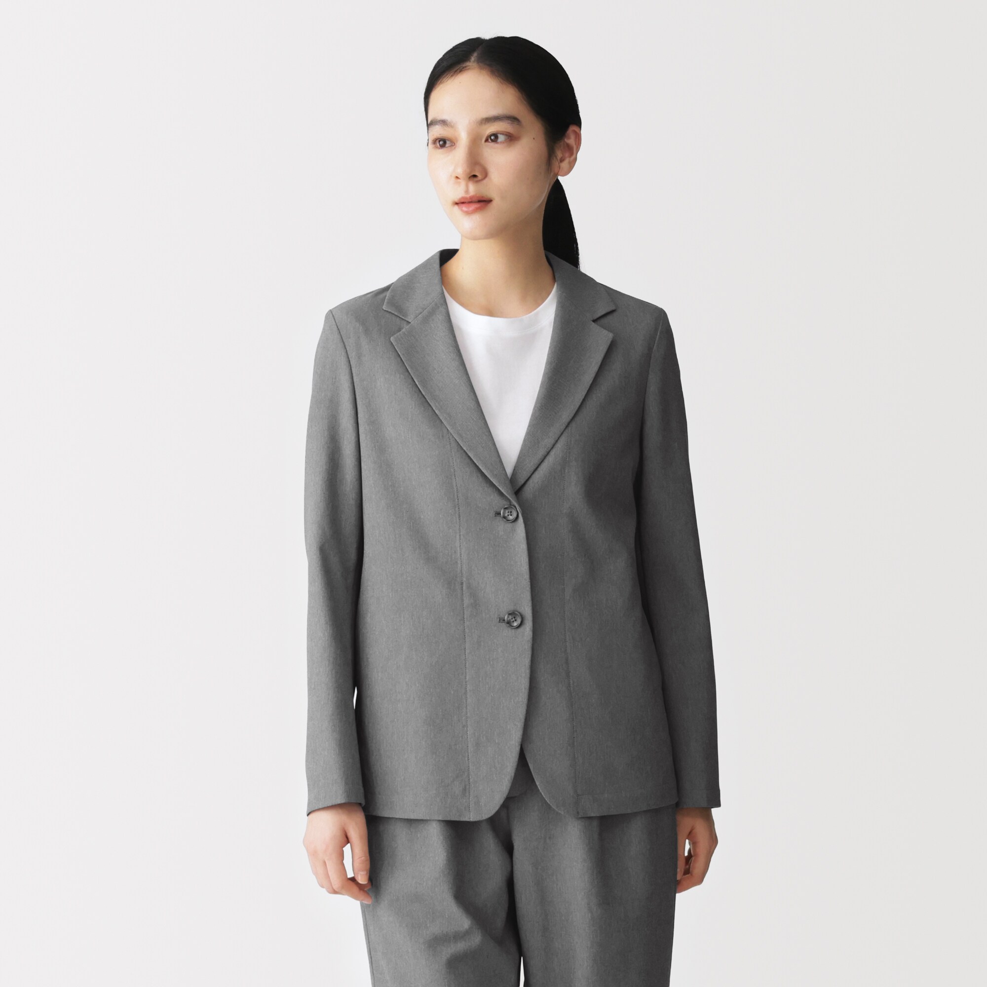 婦人　撥水　ストレッチ　テーラードジャケット