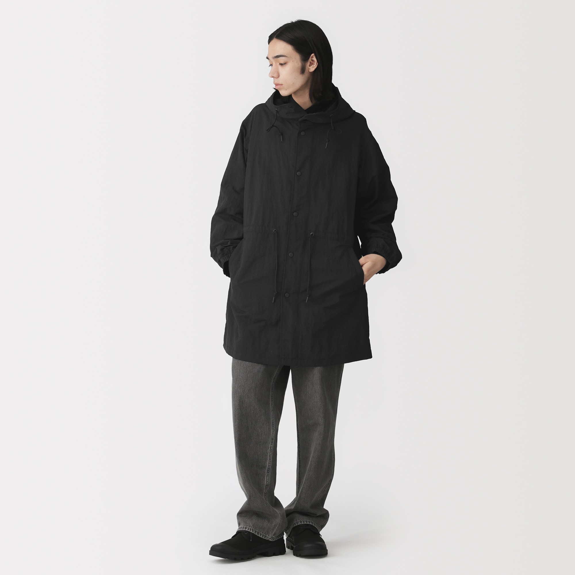 紳士　撥水フード付きコート（ＣＮ）