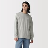 紳士　天竺編みクルーネック長袖Ｔシャツ