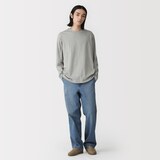 紳士　天竺編みクルーネック長袖Ｔシャツ