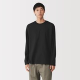 紳士　天竺編みクルーネック長袖Ｔシャツ