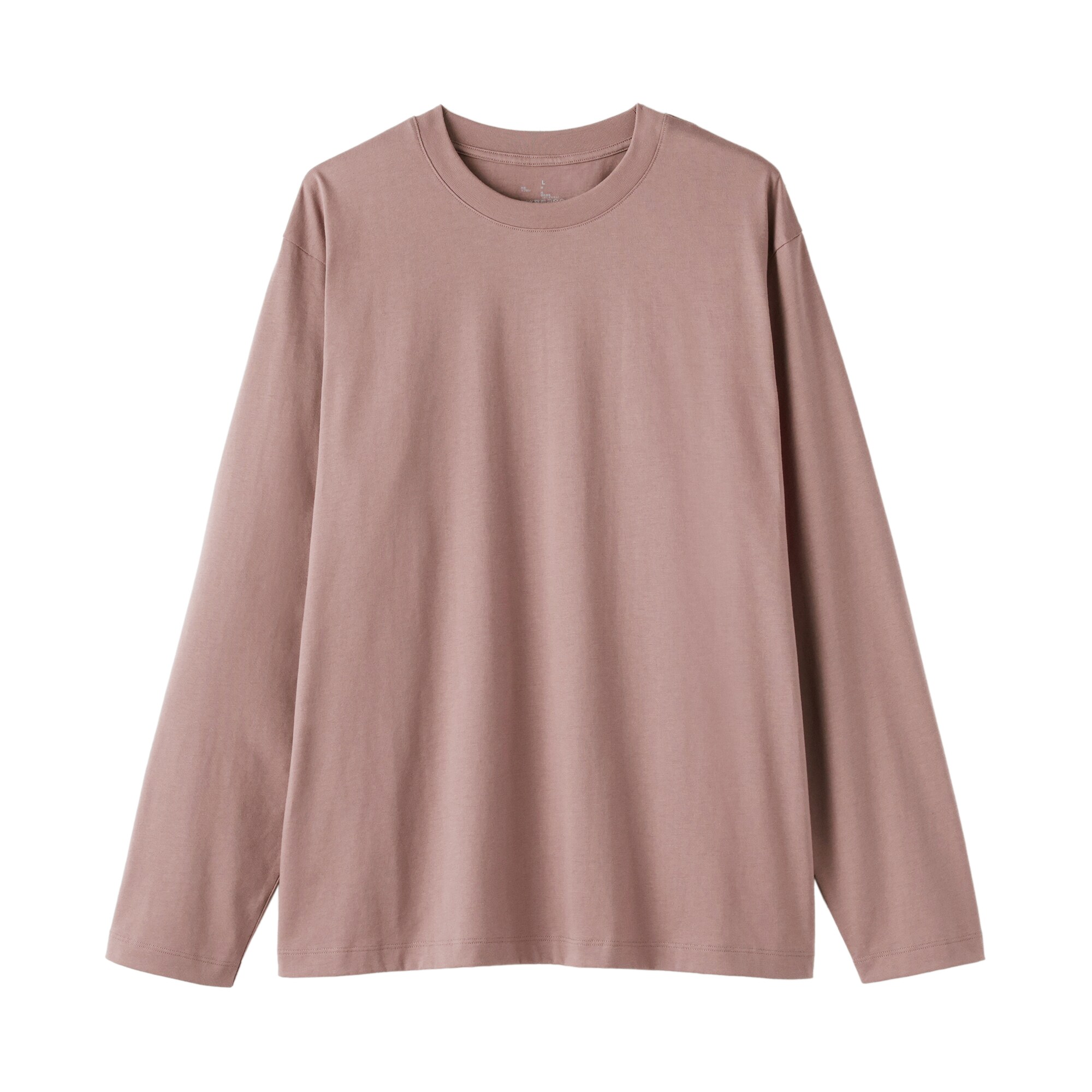 紳士　天竺編みクルーネック長袖Ｔシャツ