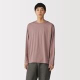 紳士　天竺編みクルーネック長袖Ｔシャツ