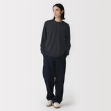 紳士　天竺編みクルーネック長袖Ｔシャツ