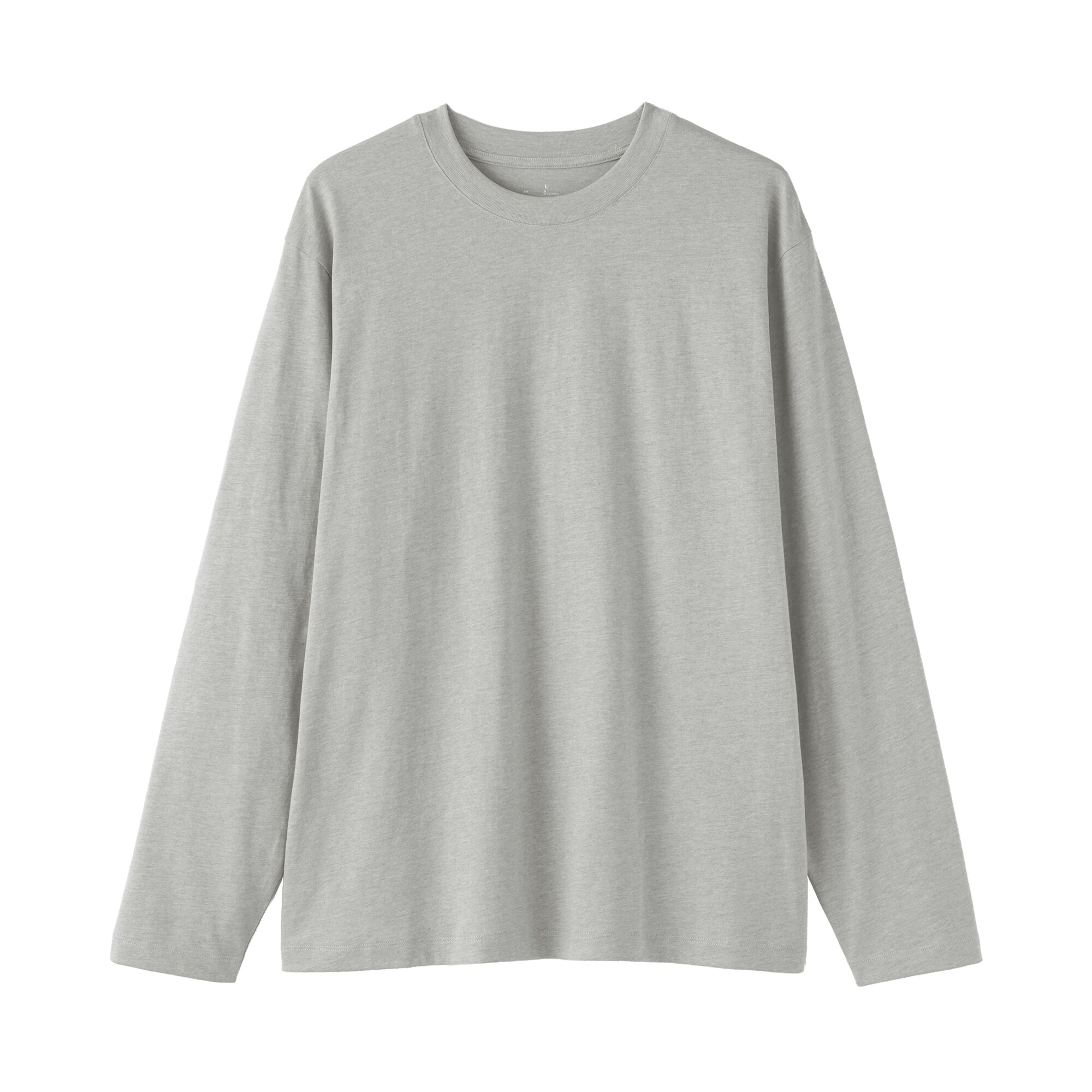 紳士　天竺編みクルーネック長袖Ｔシャツ