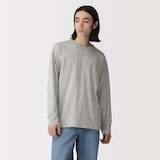 紳士　天竺編みクルーネック長袖Ｔシャツ