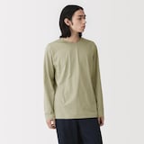 紳士　天竺編みクルーネック長袖Ｔシャツ