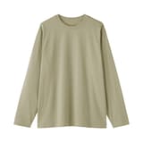 紳士　天竺編みクルーネック長袖Ｔシャツ