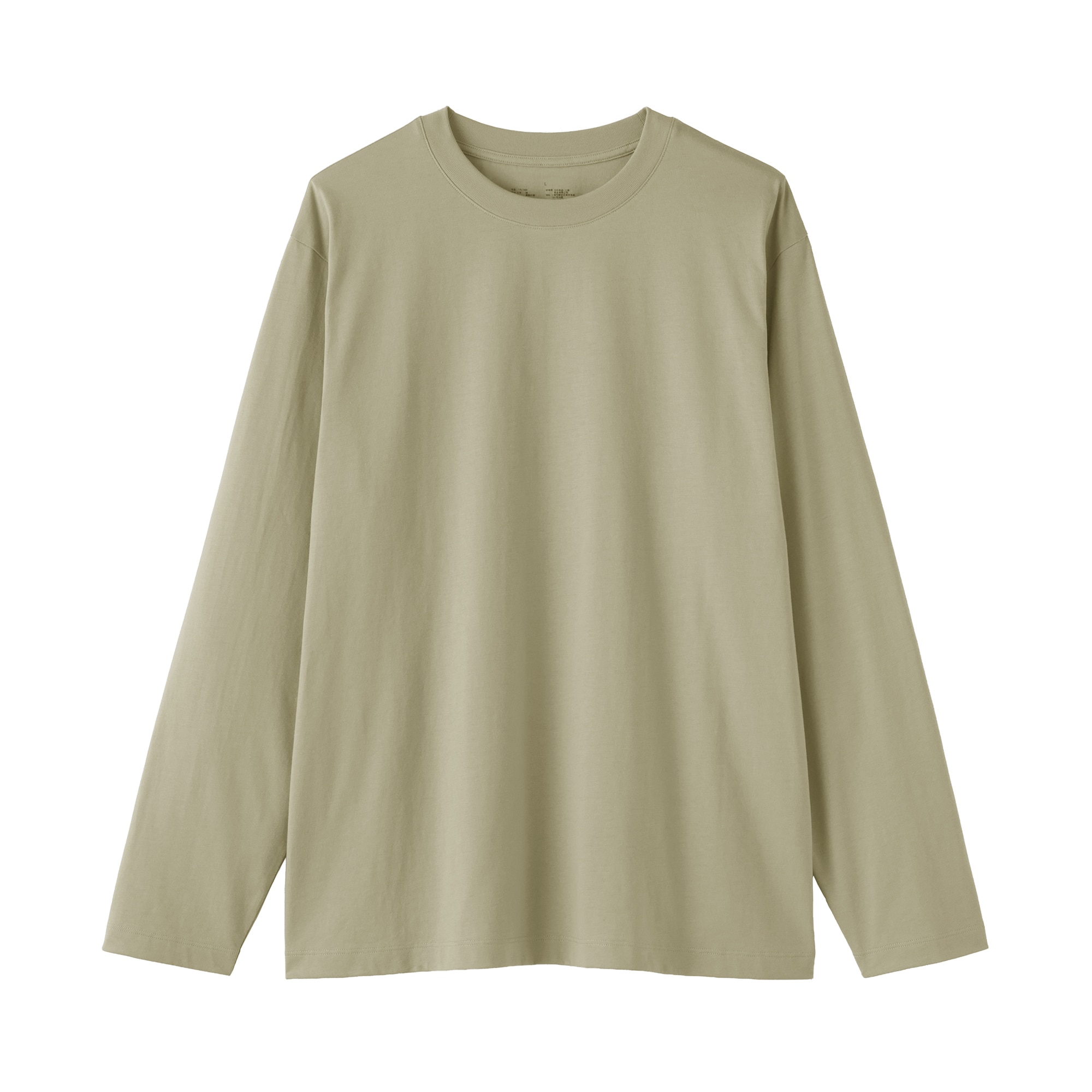 紳士　天竺編みクルーネック長袖Ｔシャツ