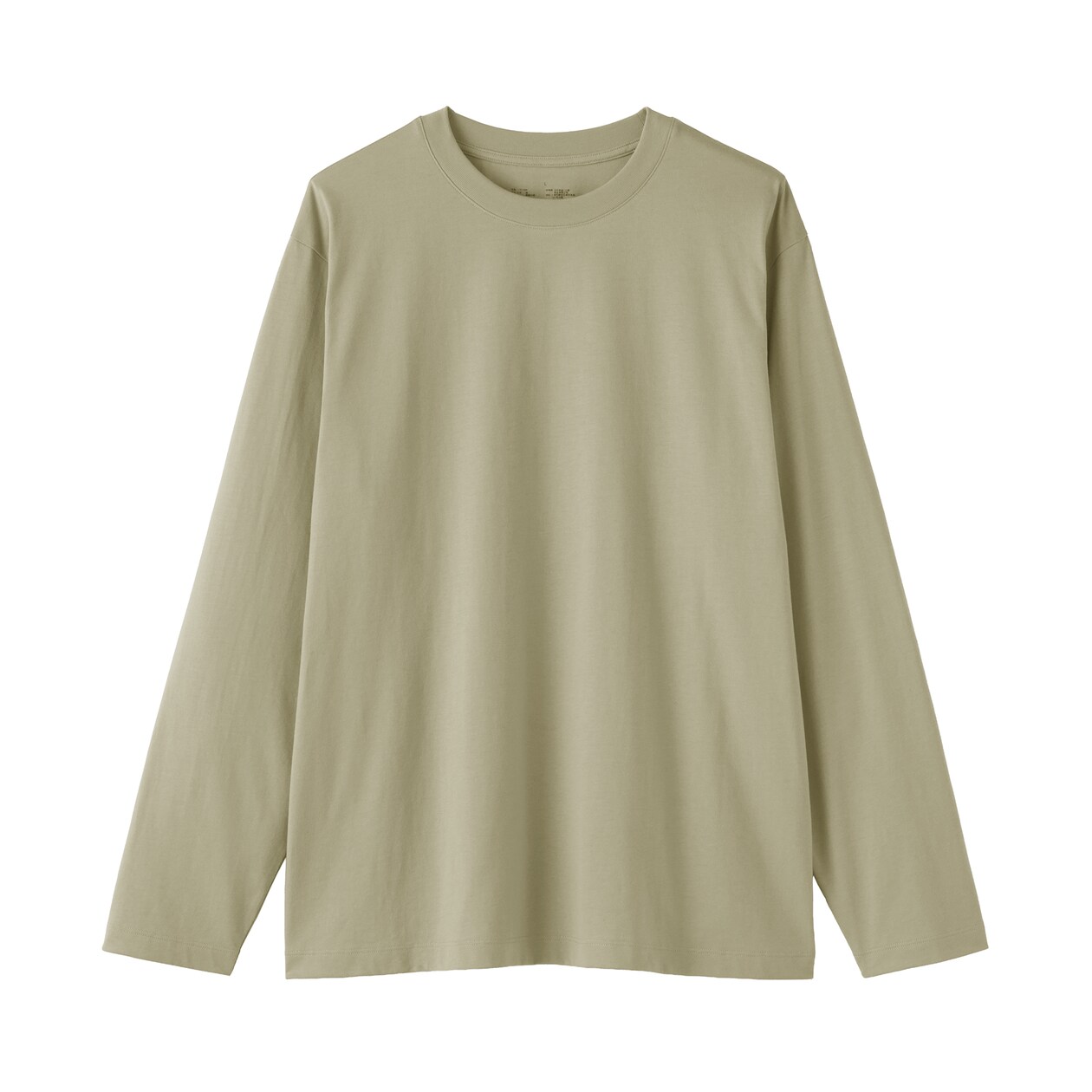 紳士　天竺編みクルーネック長袖Ｔシャツ