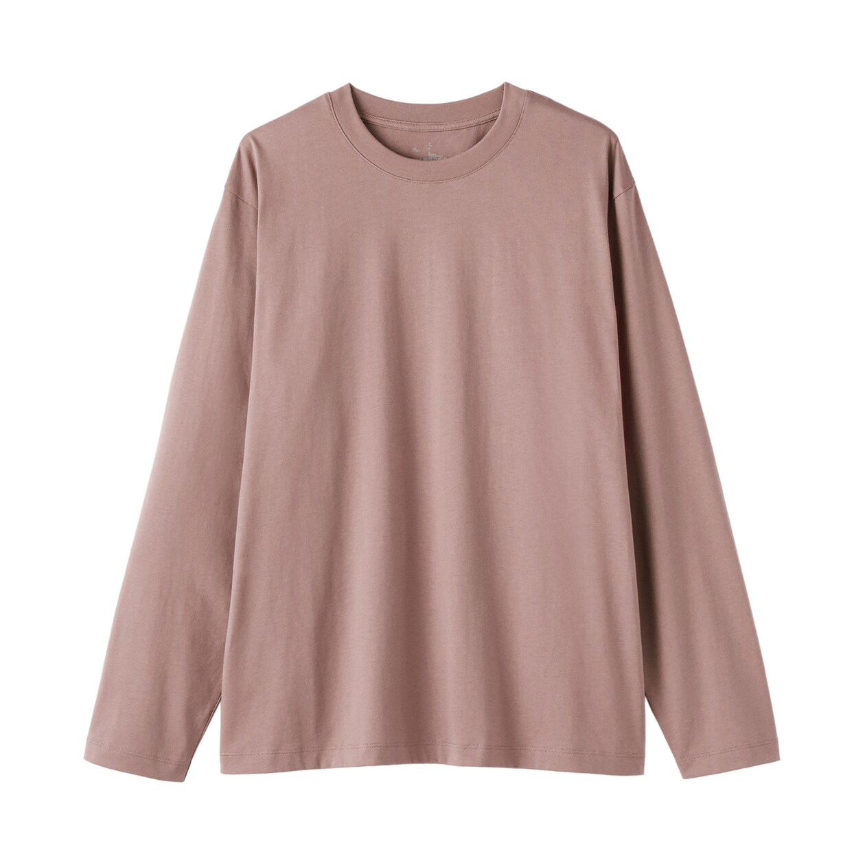 紳士　天竺編みクルーネック長袖Ｔシャツ