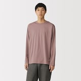 紳士　天竺編みクルーネック長袖Ｔシャツ