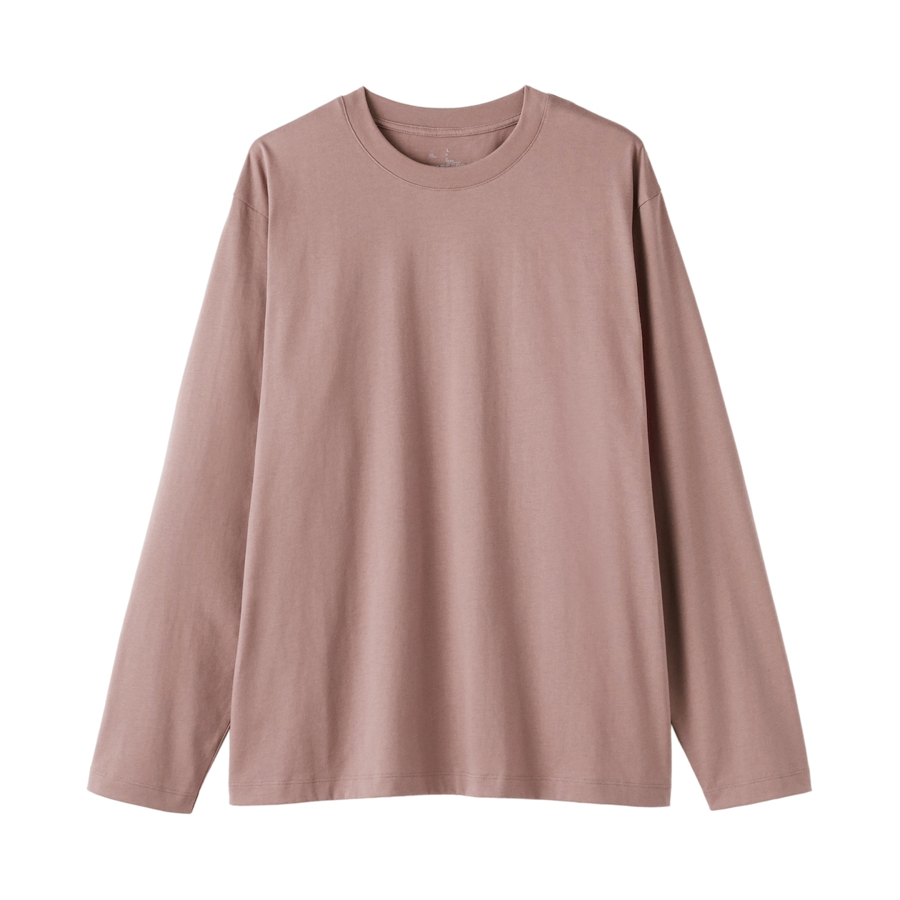 紳士　天竺編みクルーネック長袖Ｔシャツ