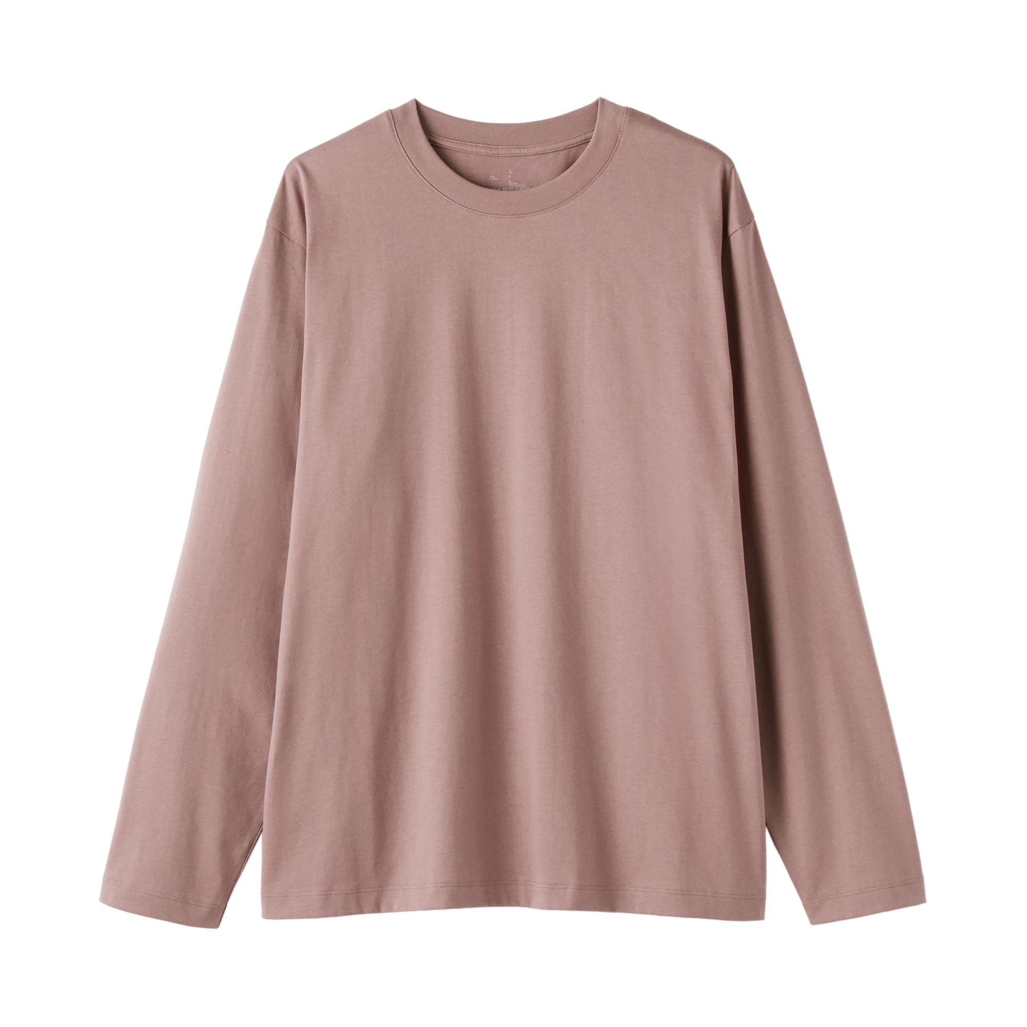 紳士　天竺編みクルーネック長袖Ｔシャツ