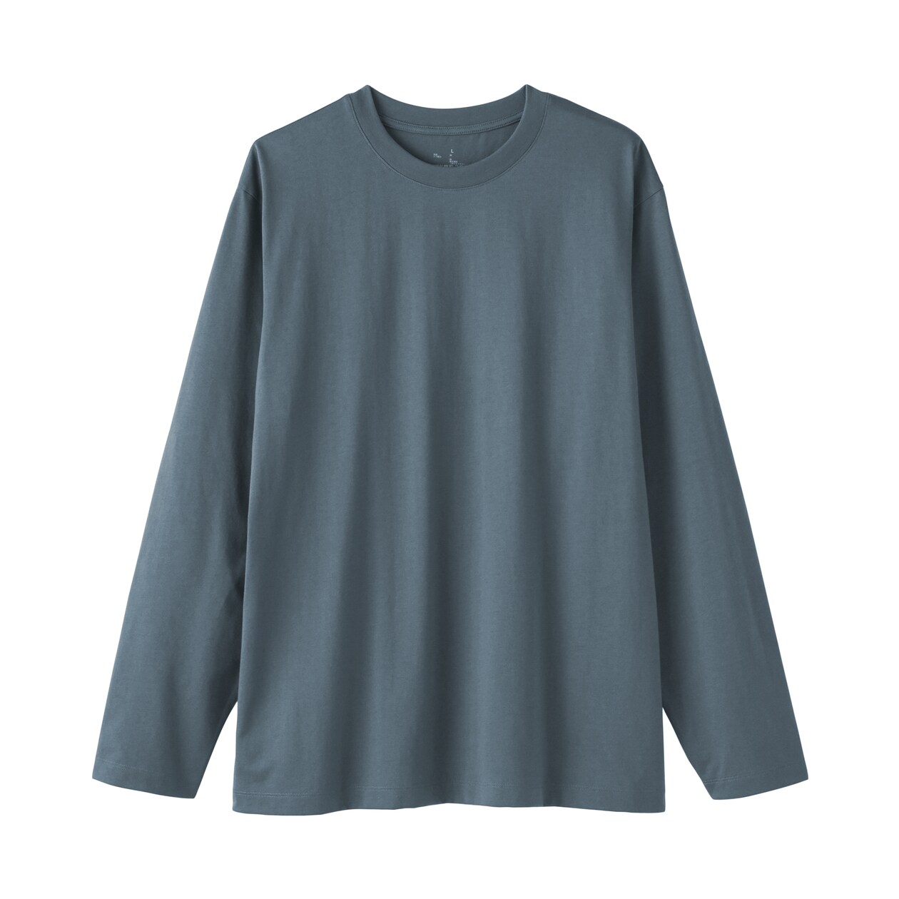 紳士　天竺編みクルーネック長袖Ｔシャツ