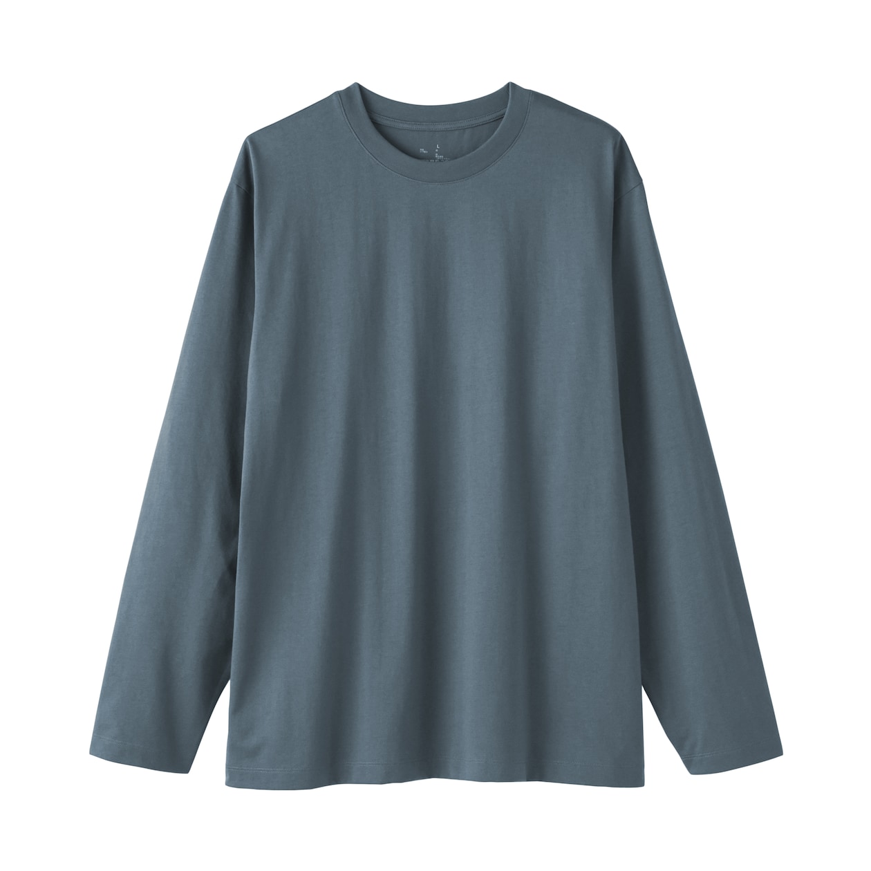 紳士　天竺編みクルーネック長袖Ｔシャツ