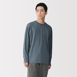 紳士　天竺編みクルーネック長袖Ｔシャツ