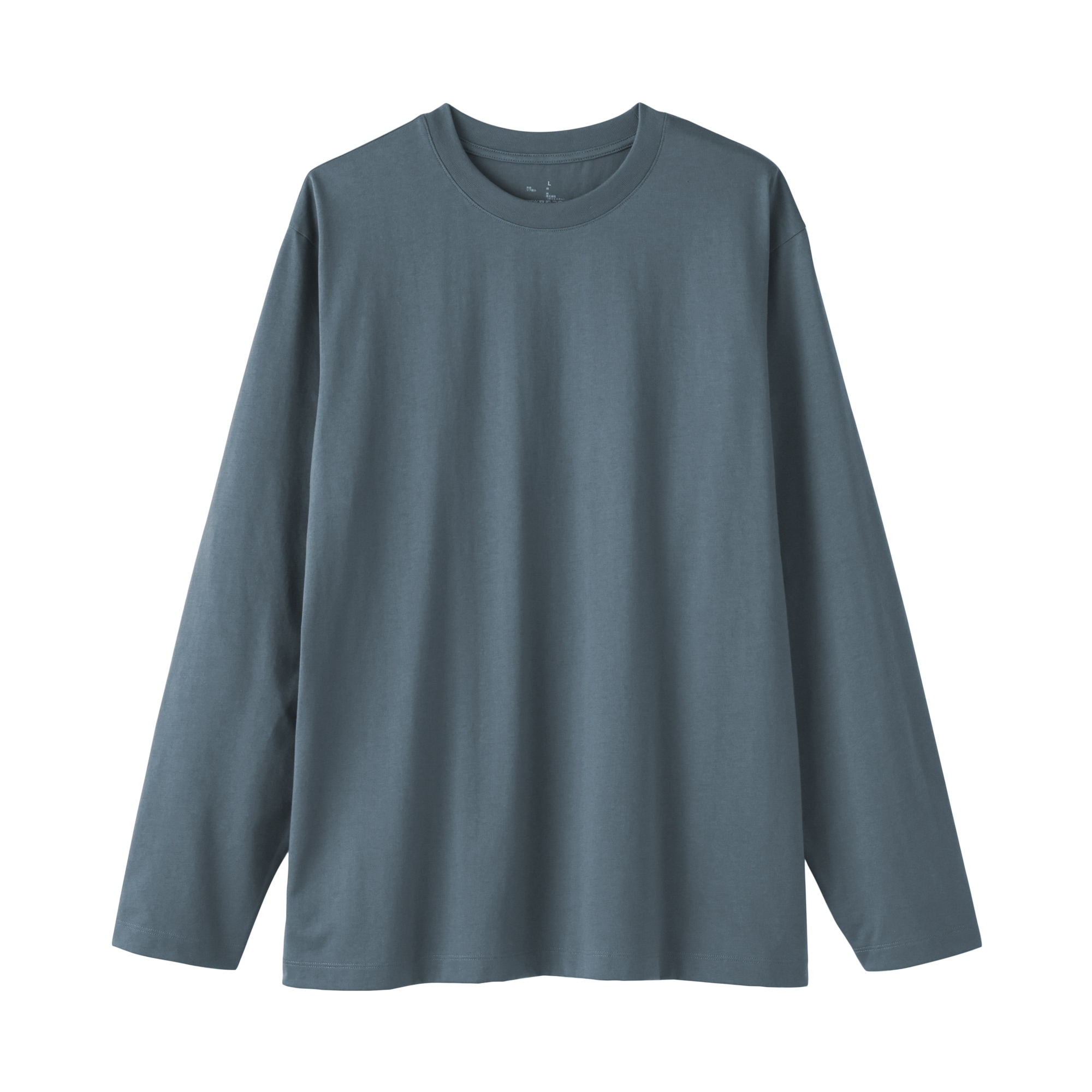 紳士　天竺編みクルーネック長袖Ｔシャツ