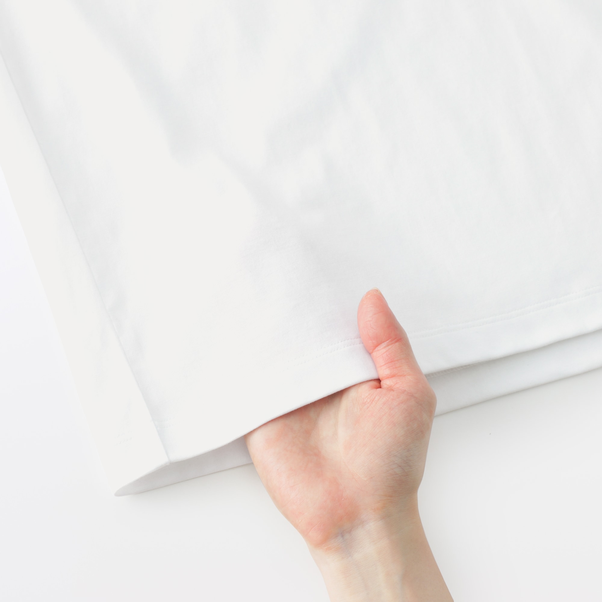 紳士　天竺編みクルーネック長袖Ｔシャツ