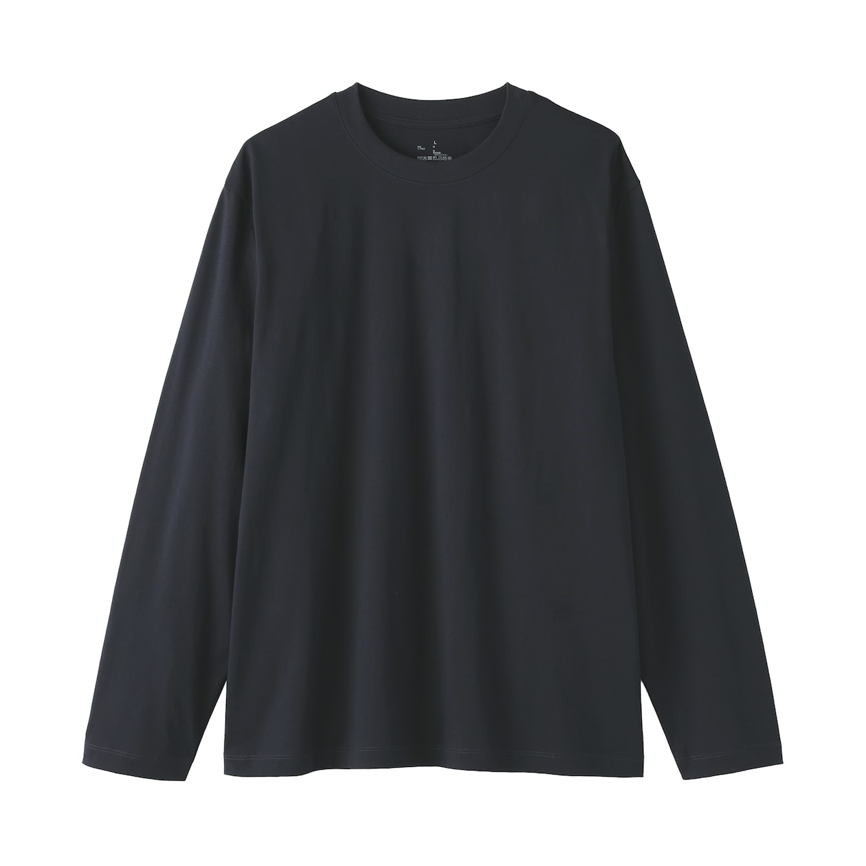 紳士　天竺編みクルーネック長袖Ｔシャツ