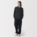 紳士　天竺編みクルーネック長袖Ｔシャツ