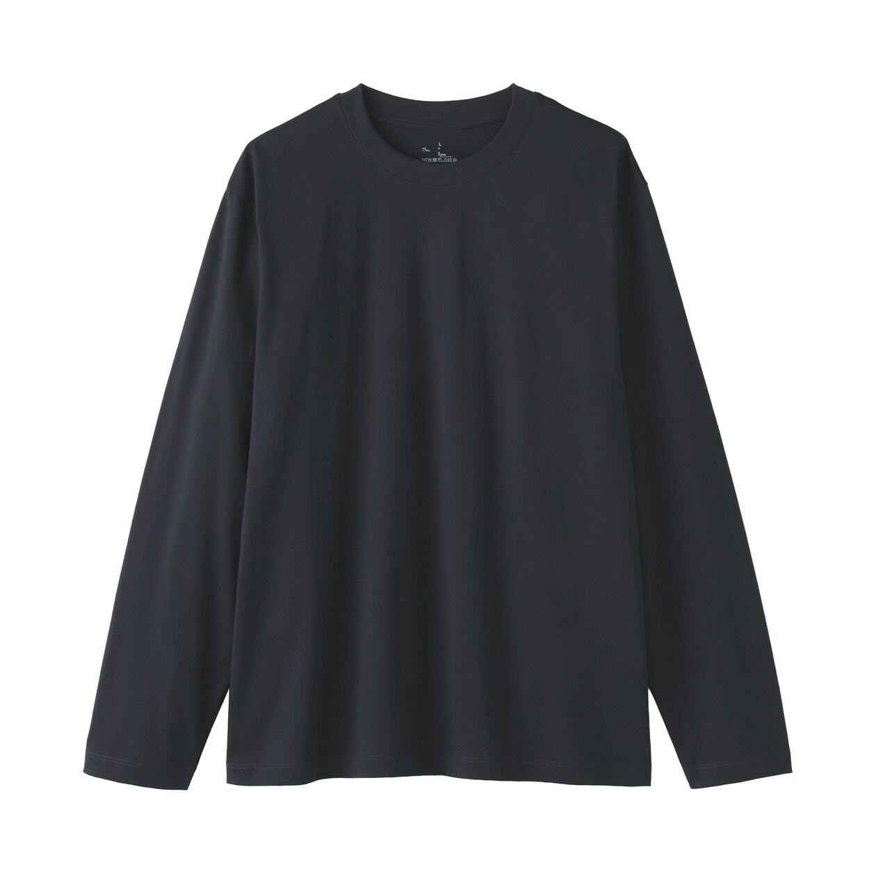 紳士　天竺編みクルーネック長袖Ｔシャツ