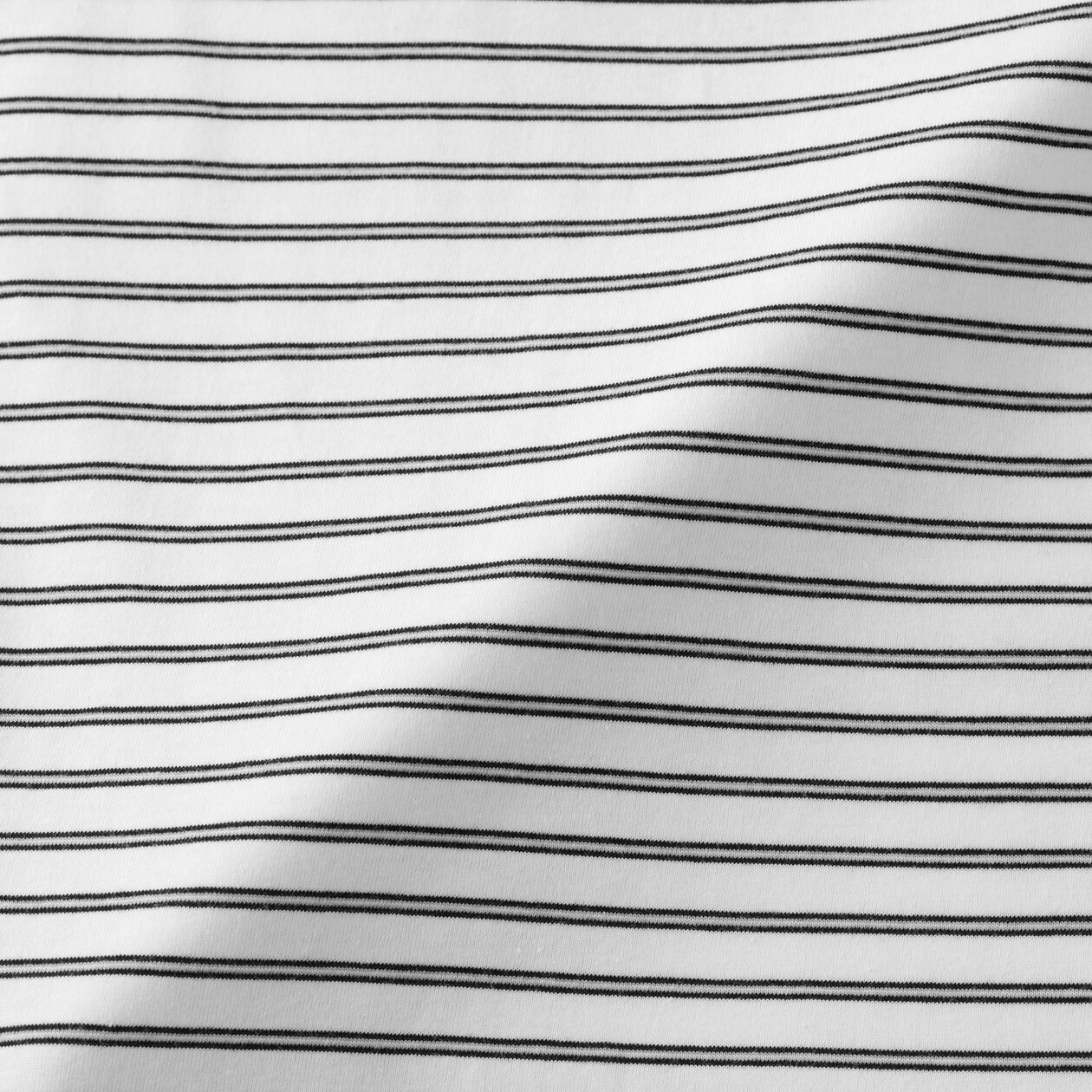 紳士　天竺編みクルーネック長袖Ｔシャツ（ボーダー）