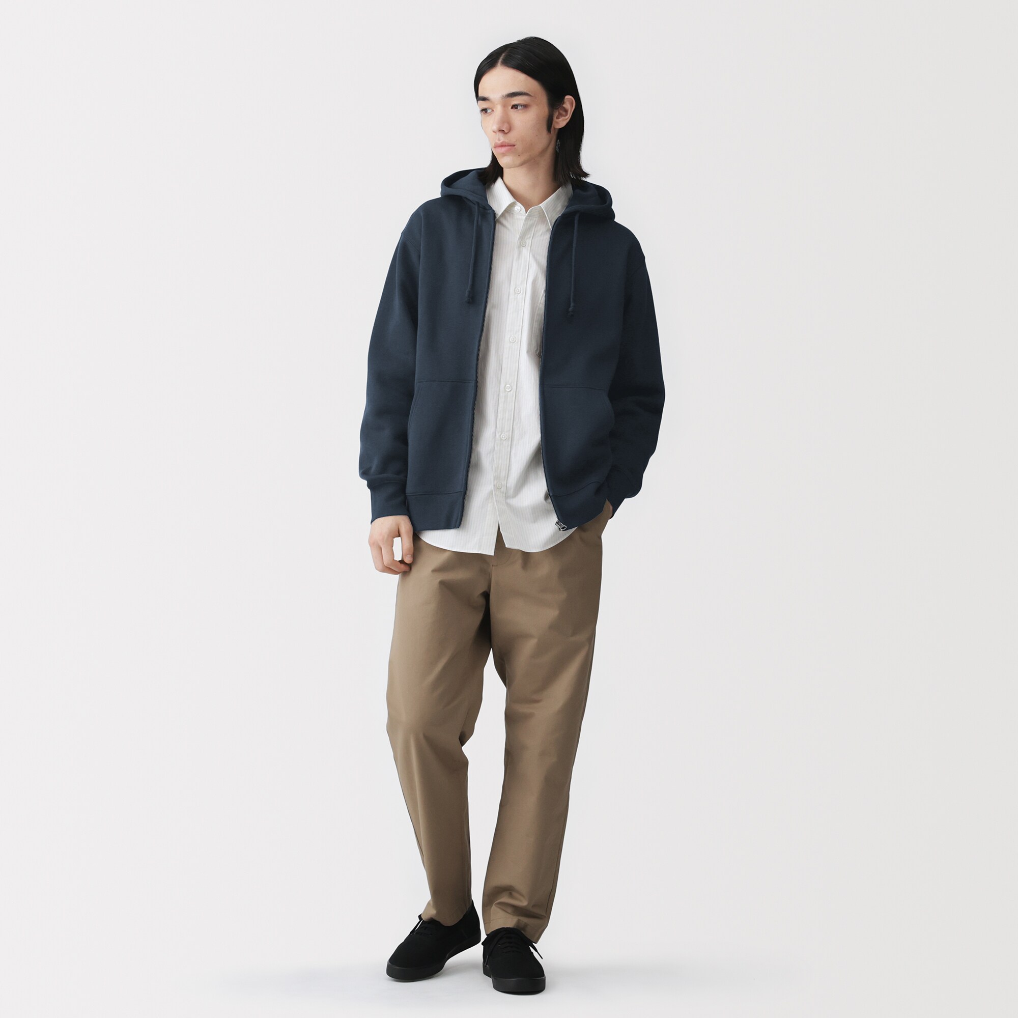 紳士 スウェットフルジップパーカ | 無印良品