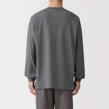 紳士　洗いざらし太番手クルーネック長袖Ｔシャツ