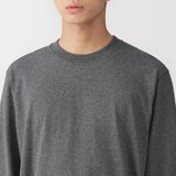 紳士　洗いざらし太番手クルーネック長袖Ｔシャツ