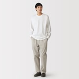 紳士　洗いざらし太番手クルーネック長袖Ｔシャツ