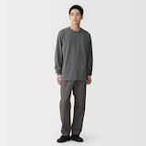 紳士　洗いざらし太番手クルーネック長袖Ｔシャツ