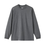 紳士　洗いざらし太番手クルーネック長袖Ｔシャツ
