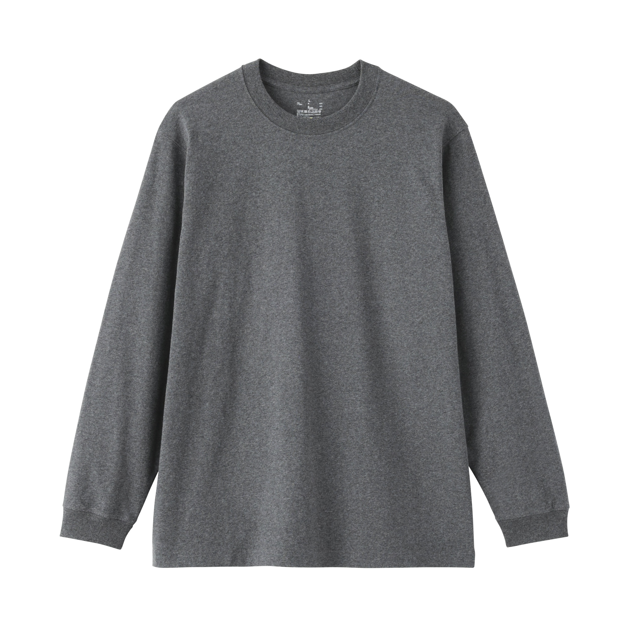 紳士　洗いざらし太番手クルーネック長袖Ｔシャツ