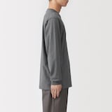 紳士　洗いざらし太番手クルーネック長袖Ｔシャツ