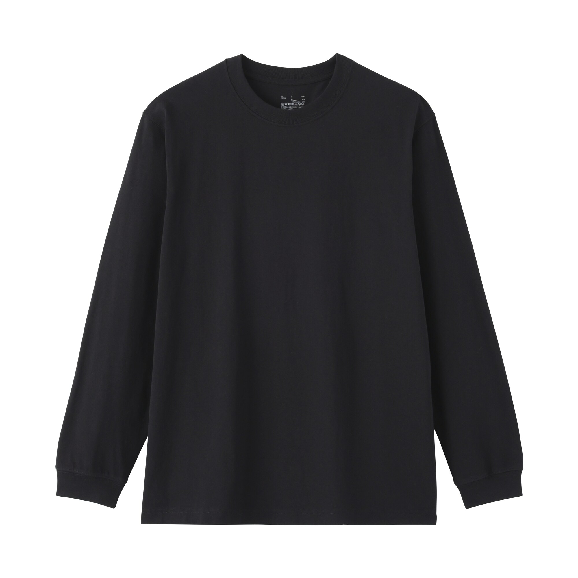 紳士 洗いざらし太番手クルーネック長袖Tシャツ | 無印良品