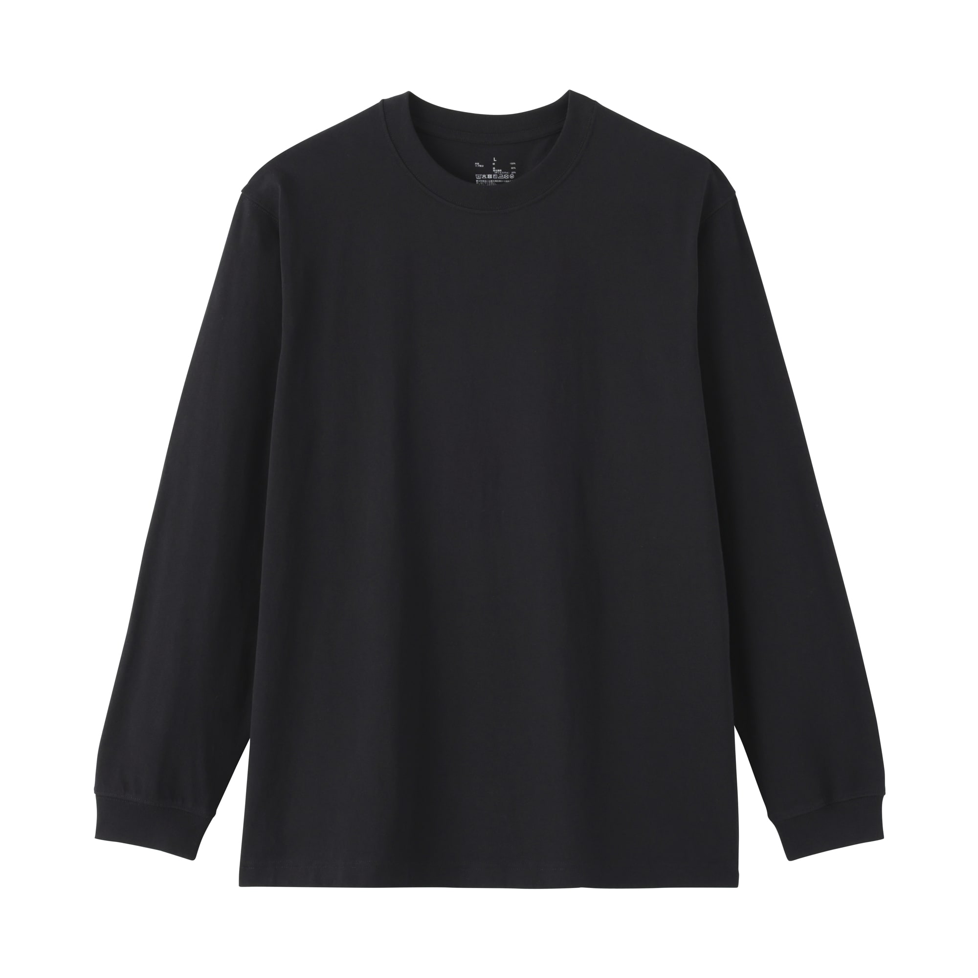 紳士 洗いざらし太番手クルーネック長袖Tシャツ | 無印良品