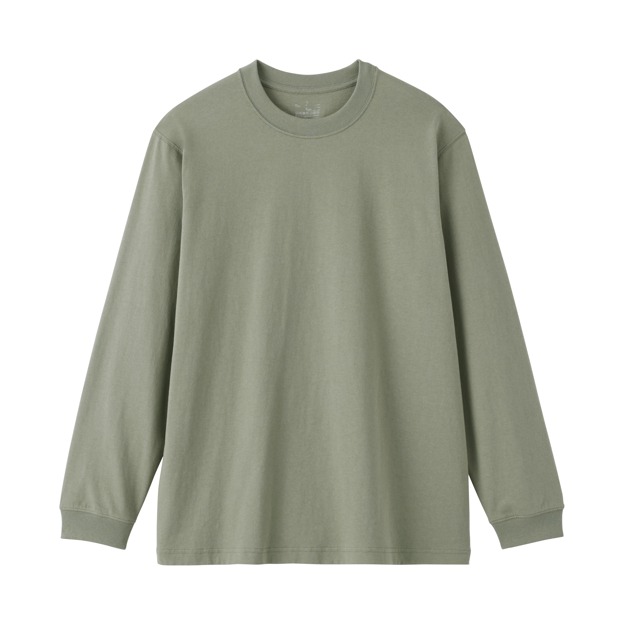 紳士　洗いざらし太番手クルーネック長袖Ｔシャツ