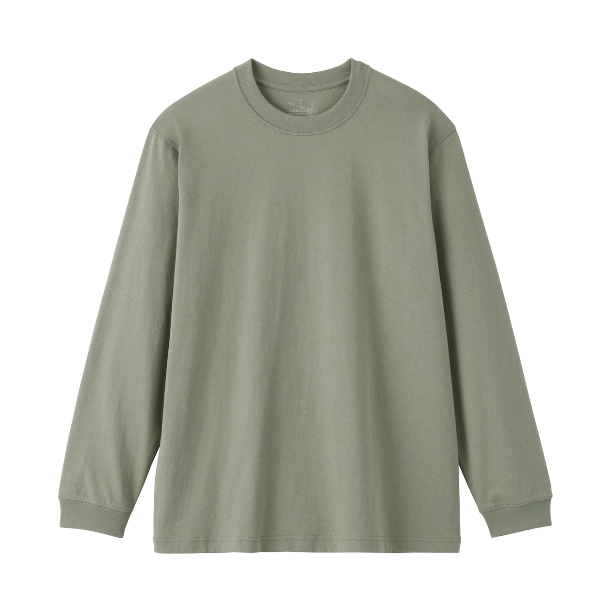 紳士　洗いざらし太番手クルーネック長袖Ｔシャツ
