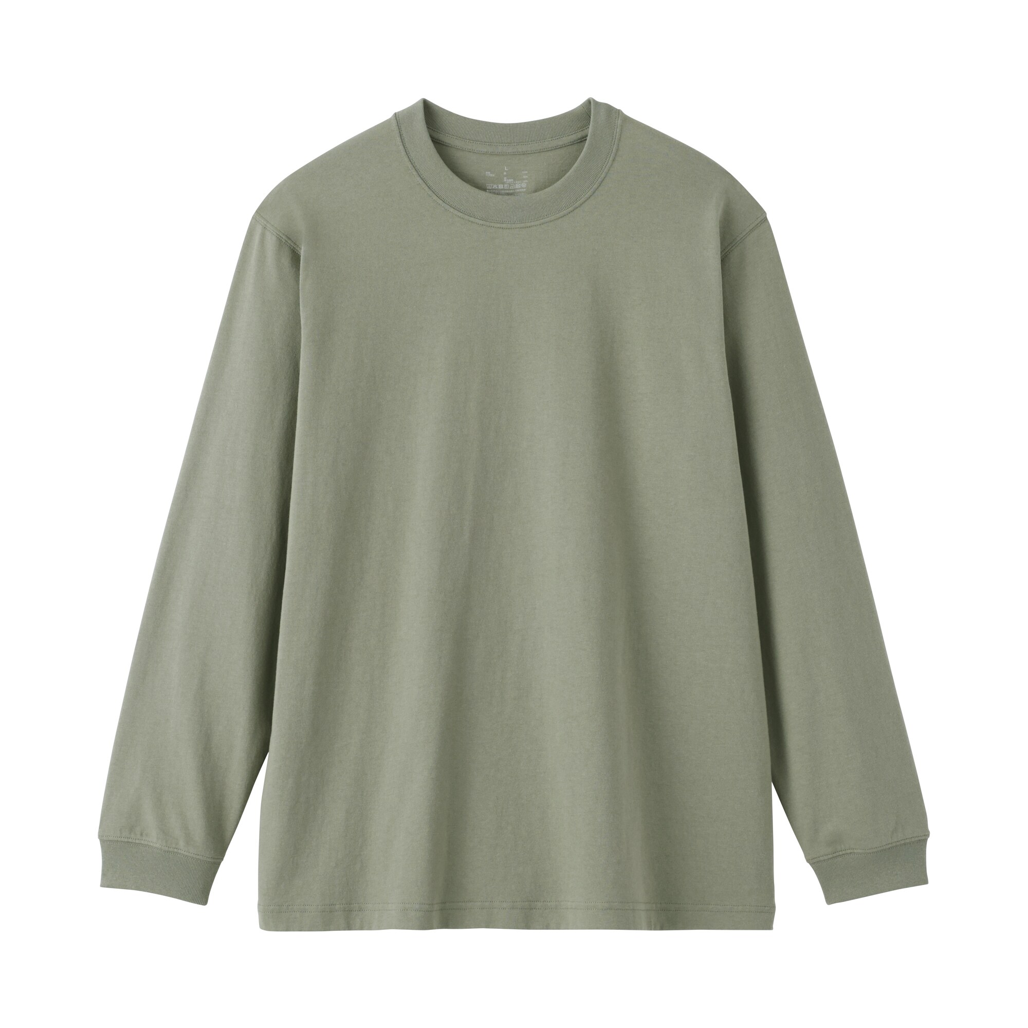 紳士　洗いざらし太番手クルーネック長袖Ｔシャツ