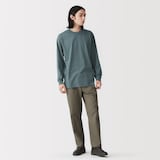 紳士　洗いざらし太番手クルーネック長袖Ｔシャツ