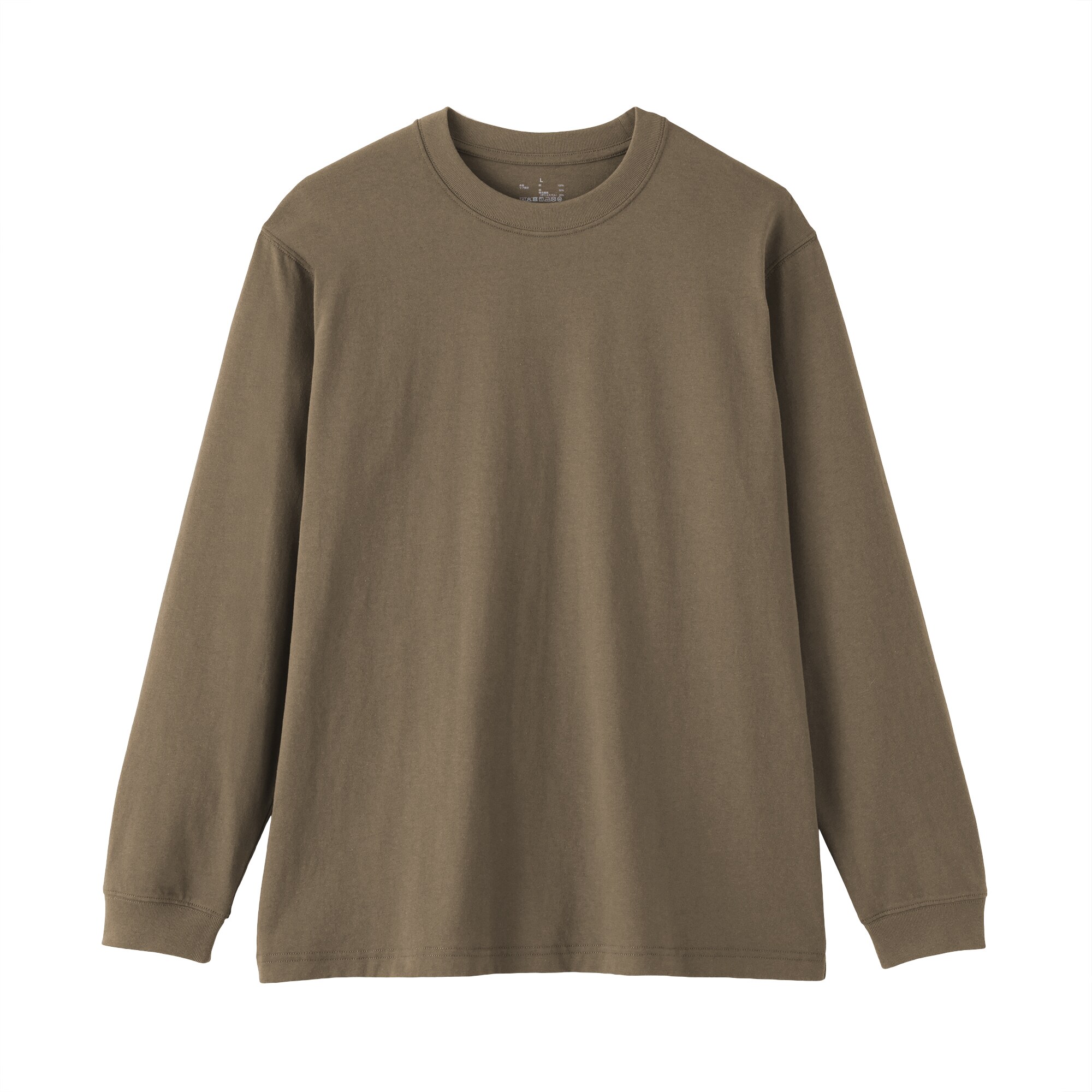 紳士 洗いざらし太番手クルーネック長袖Tシャツ | 無印良品